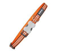 Collar para Perro Red Dingo Hueso Reflectante Naranja (1,2 x 20-32 cm)