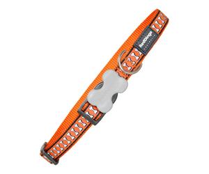 Collar para Perro Red Dingo Hueso Reflectante Naranja (1,2 x 20-32 cm)