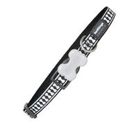 Collar para Perro Red Dingo Hueso Reflectante Negro (2,5 x 41-63 cm)