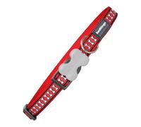 Collar para Perro Red Dingo Reflectante Huesos Rojo (1,2 x 20-32 cm)