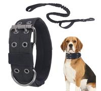 Collar Para Perro Resistente - Accesorios De Tracción Ajustables Para Mascotas Con Correa Y Hebilla Metálica - Collar De Nylon Para Perro Grande Resistente,para Camping, Entrenamiento de Obediencia, A