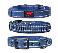 Collar para Perro Resistente con asa Tuff Pupper | Collar Resistente de Nailon balístico | Collar para Perro Reflectante Acolchado con herrajes Ajustables de Acero Inoxidable