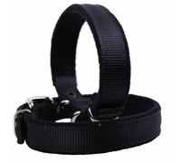 Collar para perros acolchado con forro polar GogiPet®, negro