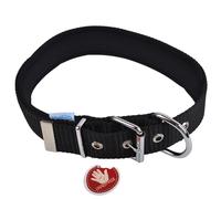 Collar para perros acolchado textil Confort de GogiPet®, negro