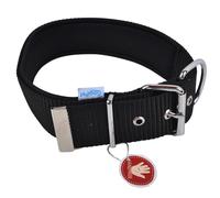 Collar para perros acolchado textil Confort de GogiPet®, negro