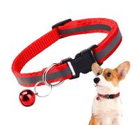Collar para Perros - Collar Reflectante para Perros con Campana,Accesorios Ligeros Resistentes A La Decoloración para Seguridad Nocturna, Paseos Diarios, Entrenamiento Y Aventuras Al Aire
