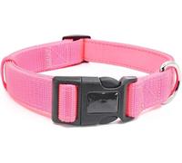Collar para Perros, Collar táctico de Nailon for Perro, Personalizado, Grueso, Suave y Ajustable, for Entrenamiento Militar(Roze,Medium)