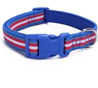 Collar para Perros, Collar táctico for Perros, Bonito Collar Reflectante, Duradero y Ancho con Hebilla de Seguridad for Cualquier Raza(Dark Blue,M)