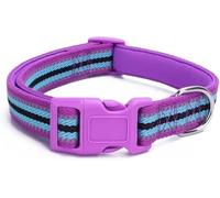 Collar para Perros, Collar táctico for Perros, Bonito Collar Reflectante, Duradero y Ancho con Hebilla de Seguridad for Cualquier Raza(Purple,Large)