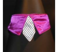 Collar para perros con cuello violeta y corbata blanca, talla M (contorno cuello de 35 a 41 cm) -70% Dto.