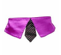 Collar para perros con cuello violeta y corbata negra, talla L (contorno cuello de 38 a 45 cm) -70% Dto.