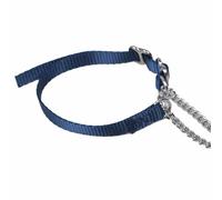 Collar para perros de nylon con cadena Azul marino, 20 mm. de ancho