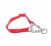 Collar para perros de nylon con cadena Rojo, 20 mm. de ancho