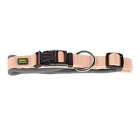 Collar para Perros Hunter Neopreno Vario Plus, Color: melocotón/Gris, Nailon Resistente con Acolchado Suave de Neopreno, Ajustable continuamente, Talla: M-L/2,0
