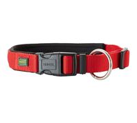 Collar para perros HUNTER NEOPRENO VARIO PLUS, color: rojo/negro, nailon resistente con acolchado suave de neopreno, ajustable continuamente, talla: S-M/2,0