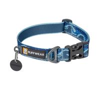 Collar para perros Ruffwear Crag, reflectante y c modo, para uso diario, con ondas de medianoche, de 28 a 35 cm