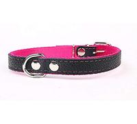 Collar para Perros Suave y Resistente, de Piel auténtica, Color Rosa, Ancho 40 mm, Longitud 65 cm