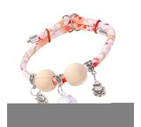 Collar Pequeño para Gatos,Collar con Cuentas De Cedro Y Cascabel para Gatito - Ajustable Y Estético para Animales Uso Todo El Día Fotografía Entrenamiento Viaje Paseo Vacaciones Jardín