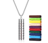 Collar perfumado - Colgante aromaterapia, collar difusor de aceites esenciales | Medallón perfumado, accesorio de energía tranquila, cadena antiestrés, joya perfumada elegante para mujer, Se référer