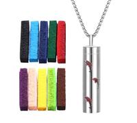 Collar perfumado - Colgante aromaterapia, collar difusor de aceites esenciales | Medallón perfumado, accesorio de energía tranquila, cadena antiestrés, joya perfumada elegante para mujer, Se référer