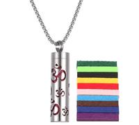 Collar Perfumado - Colgante De Perfumes De Acero Inoxidable, Joyería Difusor De Aceite De Aromaterapia, Collar De Almohadillas Reutilizables | Sistema De Accesorios De Bienestar Calmante, Solución De