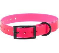 Collar Perro Rosa Poliuretano 45 cm hebilla doble, gravable (ver las detalles)