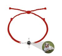 Collar personalizable con proyección de cruz con foto, pulsera tejida con personalidad, conmemorativa, cumpleaños, día de San Valentín, regalo personalizado (E)