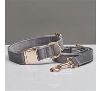 Collar personalizado con correa para mascotas con etiqueta Nominativa y número de teléfono