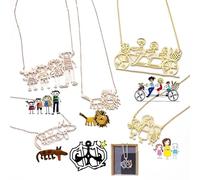 Collar personalizado con foto o pintado a mano para Aldults DIY diseña tu propio collar personalizado, General, Acero Taigang, No es una piedra preciosa