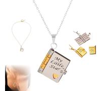 Collar personalizado con texto en inglés "My Little Star, collares de libros ajustables que se pueden abrir, collar de libro de mi hija increíble de mamá", 1pcs