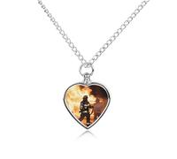 Collar personalizado de urna para mascotas, acero de titanio, bombero, bombero, llama, cremación, joyería con kit de embudo, collar conmemorativo, regalo de recuerdo, colgante personalizado con foto