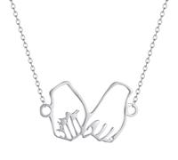 collar personalizado mujer collares hombre,Collar colgante de mano en mano para joyería de compromiso en lengua de signos para hombres