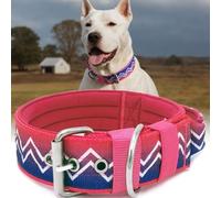 Collar Premium NeckShield Control - 5-cm De Ancho con Acolchado Ultra-Grueso para Alivio De Presión, Seguridad Certificada SGS, Protección Profesional para Razas Grandes Y Gigantes, Pink-S