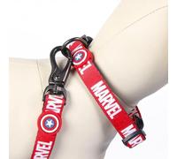 Collar Premium para Perros de Marvel - Color Negro, Rojo y Blanco - Talla S-M - Cierre Rápido de Click - Detalles en 3D - Collar de Perro Elaborado en Poliéster - Producto Original Diseñado en España