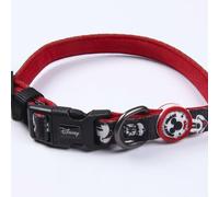 Collar Premium para Perros de Mickey Mouse - Color Negro y Rojo - Talla XXS-XS - Cierre Rápido de Click - Detalles en 3D - Collar de Perro Elaborado en Poliéster - Producto Original Diseñado en España