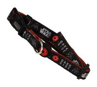 Collar Premium para Perros de Star Wars - Color Negro y Rojo - Talla S-M - Cierre Rápido de Click - Elaborado en Polyester - Diseño con Detalles 3D - Producto Original Diseñado en España