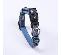Collar Premium para Perros de Stitch- Azul-Talla M-L-Cierre Rápido de Click-Detalles en 3DPoliéster-Producto Original Diseñado en España