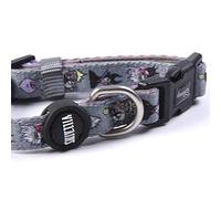 Collar Premium para Perros de Villanas Disney - Color Gris y Rosa - Talla XXS-XS - Cierre Rápido de Click - Detalles 3D - Collar de Perro Elaborado en Poliéster - Producto Original Diseñado en España