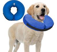 Collar protector inflable para perros y gatos, collar de recuperación suave para mascotas, collar isabelino para perros pequeños y grandes, no bloquea la visión, collar electrónico (M(cuello 25-36 cm)