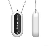 Collar purificador de aire portátil, generador de iones negativos, olor a humo, dispositivo eliminador de olores de mascotas, reductor de formaldehído, limpiador de humos de cocina (blanco)