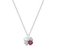 Collar QUADRICUORE ZIRCONIOS BLANCOS ROJOS Amen Mujer