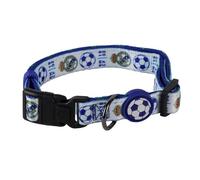 Collar Real Madrid para Perro Talla XS/S Escudo Oficial Bordado con Ajuste Resistente y Elegante - Collar Perro Real Madrid Diseño cómodo y Seguro para Perros medianos y Grandes