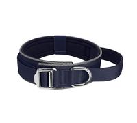 Collar reflectante ligero para mascotas, ajustable para paseos nocturnos de perros, ancho con hebilla de metal, impermeable, reflectante