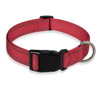 Collar reflectante para perro con collar de seguridad ajustable de nailon para mascotas y correa para mascotas, adecuado para mascotas pequeñas y medianas