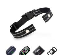 Collar reflectante para perro, correa de repuesto, color negro