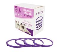 Collar relajante para animales - Banda con feromonas naturales, calmante ajustable para el control de la ansiedad, soporte delicadamente perfumado para cachorros y gatos | Para la facilidad
