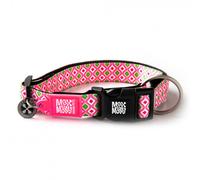 Collar Retro Pink con ID Tag para perro - Max & Molly - Tamaño: L