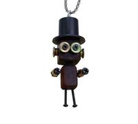 Collar robot femenino - Collar vintage de madera - Colgante Punk para bolso - Para mujeres, estudiantes de arte, coleccionistas, San Festivales musicales, fiestas temáticas, uso diario, compras