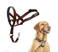 Collar Ronzal HALTI - para Evitar Que tu Perro Tire de la Correa, Ajustable con Banda de Nariz Acolchada. Adiestramiento canino antitirones Collar para Perros medianos (Talla 3, Nogal Intenso)