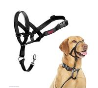Collar Ronzal HALTI - Para evitar que tu perro tire de la correa, Ajustable y Ligero, con banda de nariz acolchada. Adiestramiento canino antitirones collar para perros medianos (Talla 3, Negro)